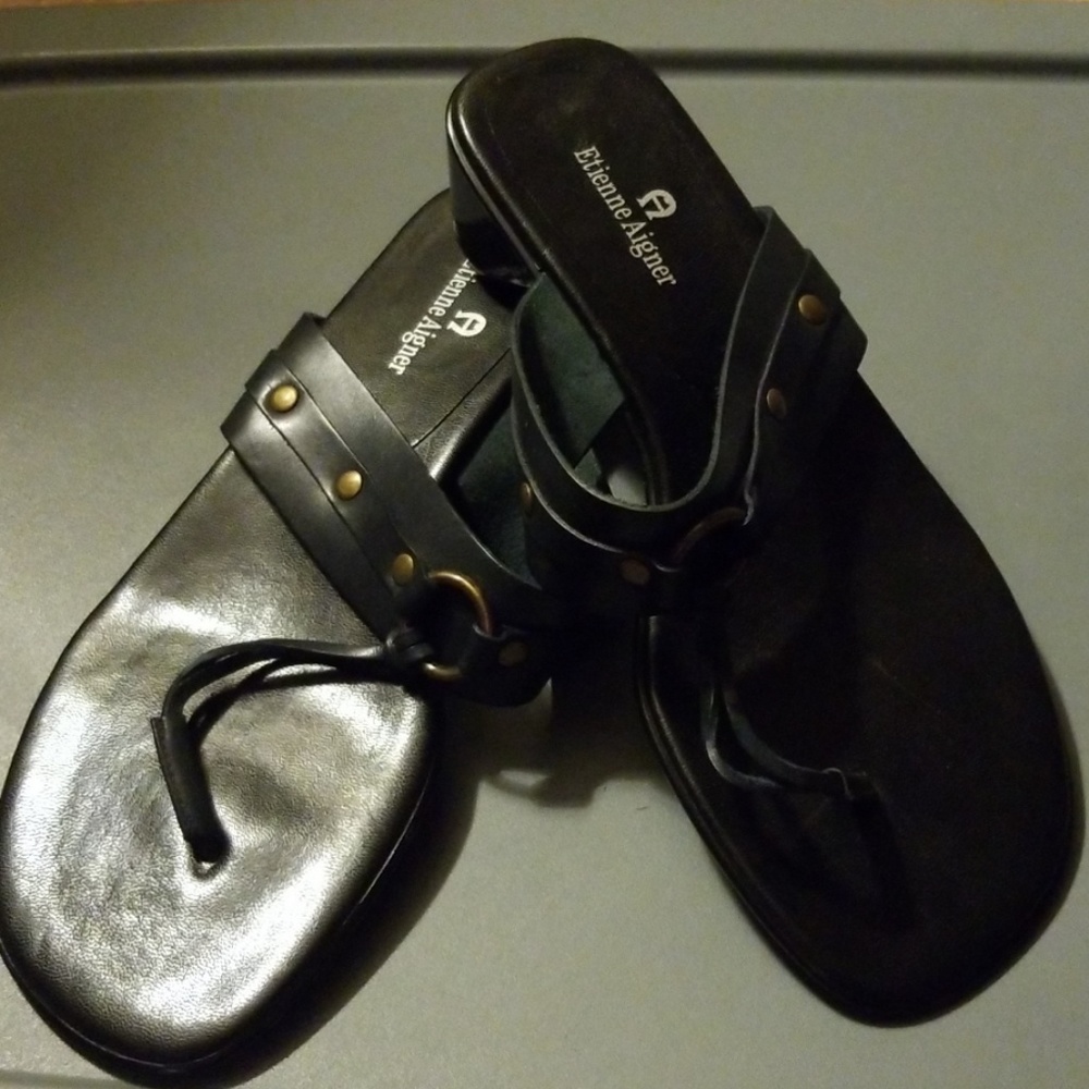Etienne Aigner black sandals